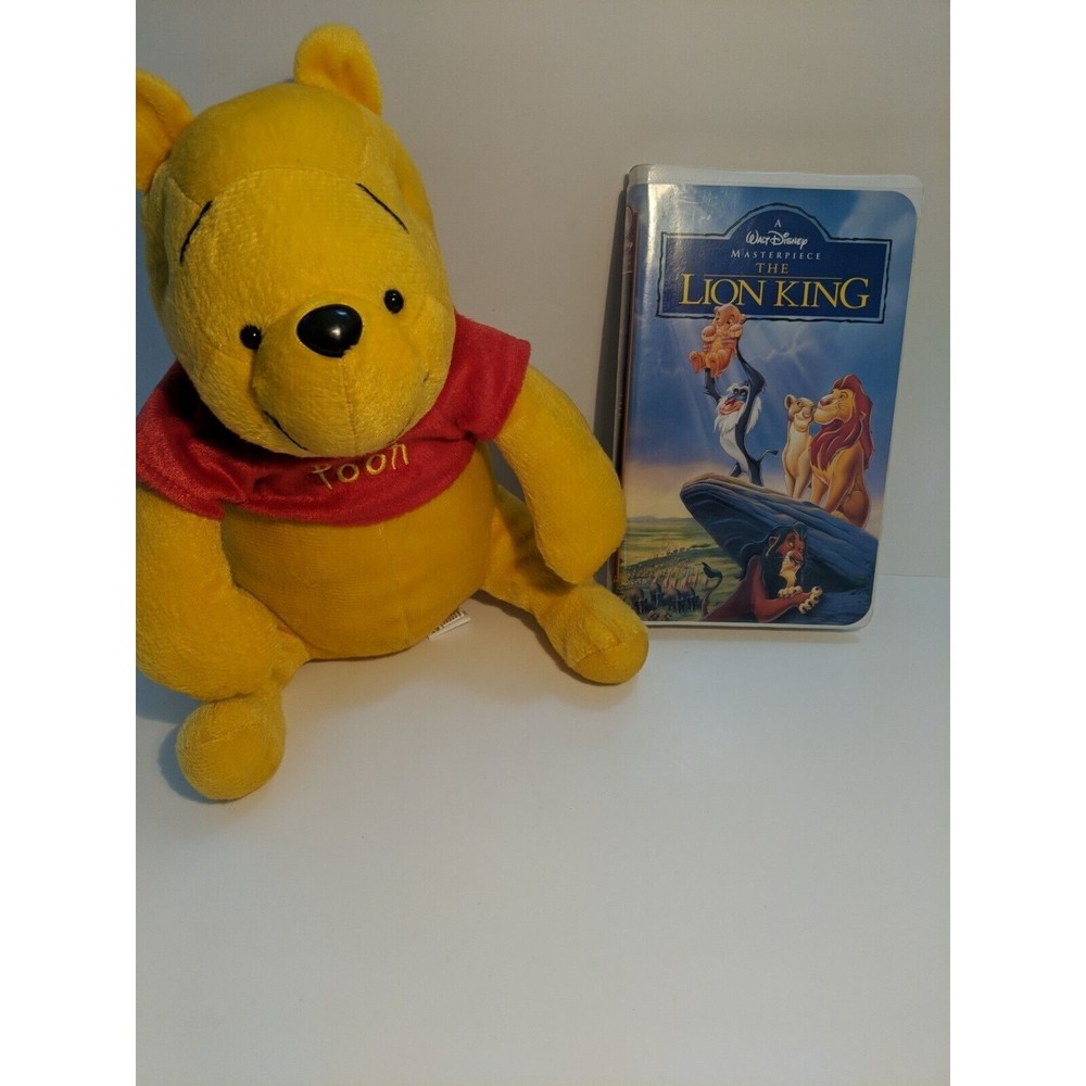 2008 Disney’s Winnie the Pooh plush 12 ". Sherwood Brand w/ FREE Lion King VHS
